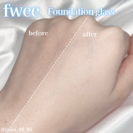 フィーファンデーションガラス/fwee/リキッドファンデーションを使ったクチコミ(4枚目)
