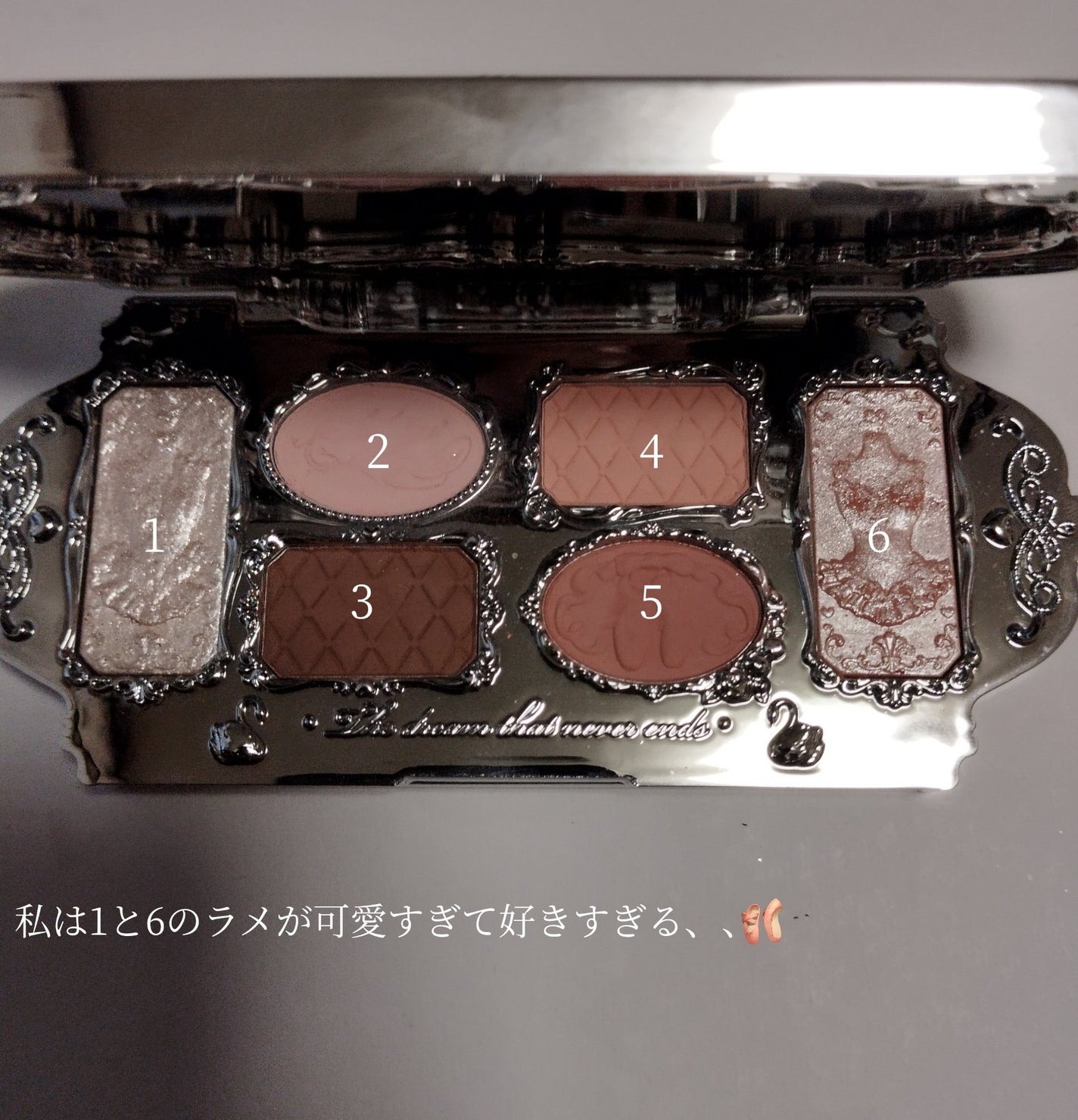 フラワーノーズスワンバレエシリーズ アイシャドウパレット/FlowerKnows/アイシャドウパレットを使ったクチコミ(3枚目)