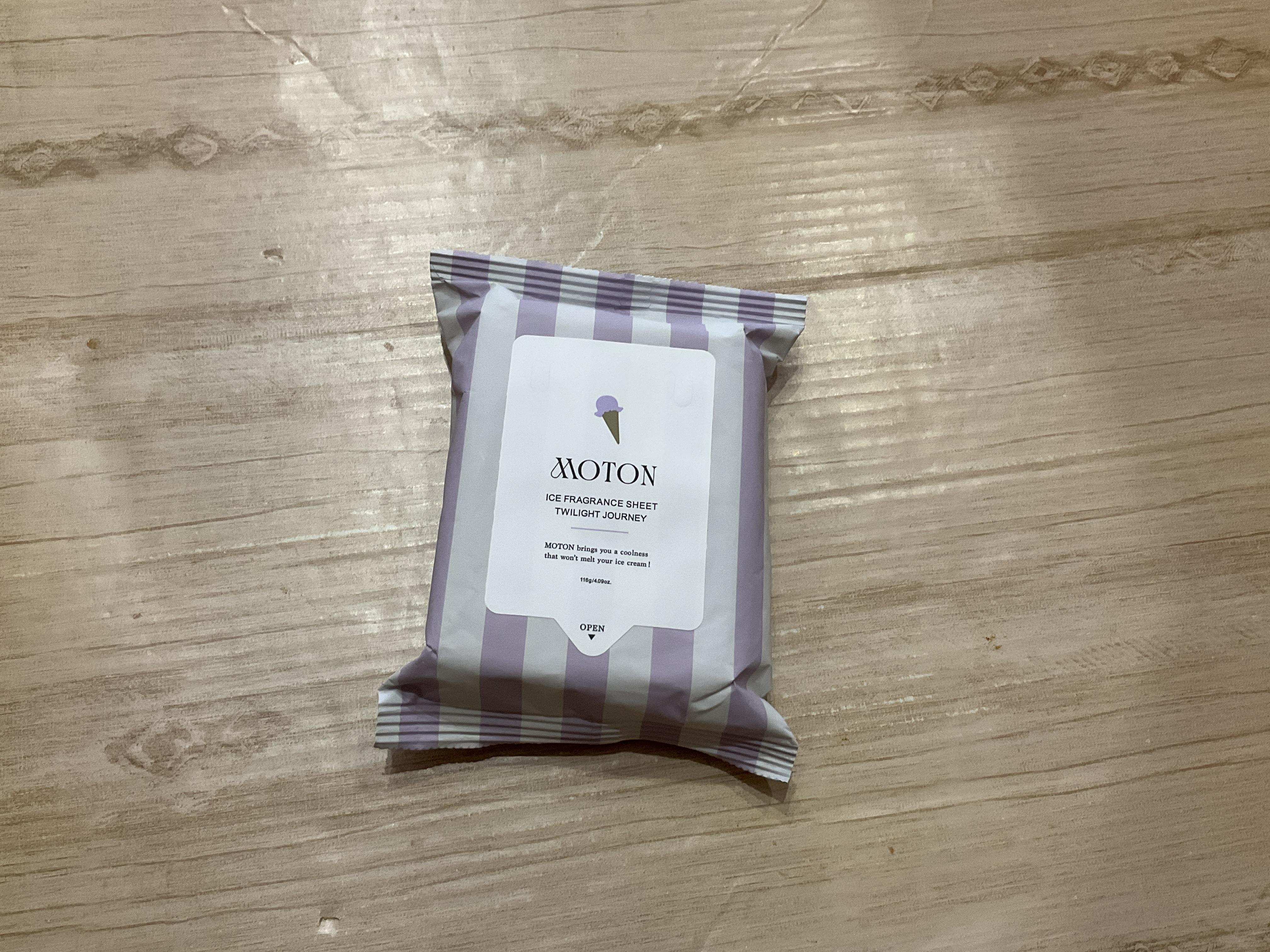 アイスフレグランスシート TWILIGHT JOURNEY/MOTON/ボディシートを使ったクチコミ（1枚目）