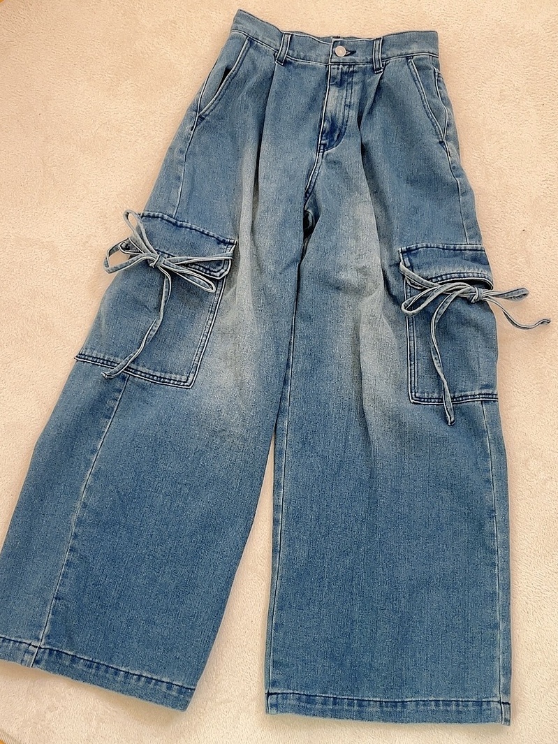 カーゴリボンデニムパンツ/SHEIN/その他を使ったクチコミ（2枚目）