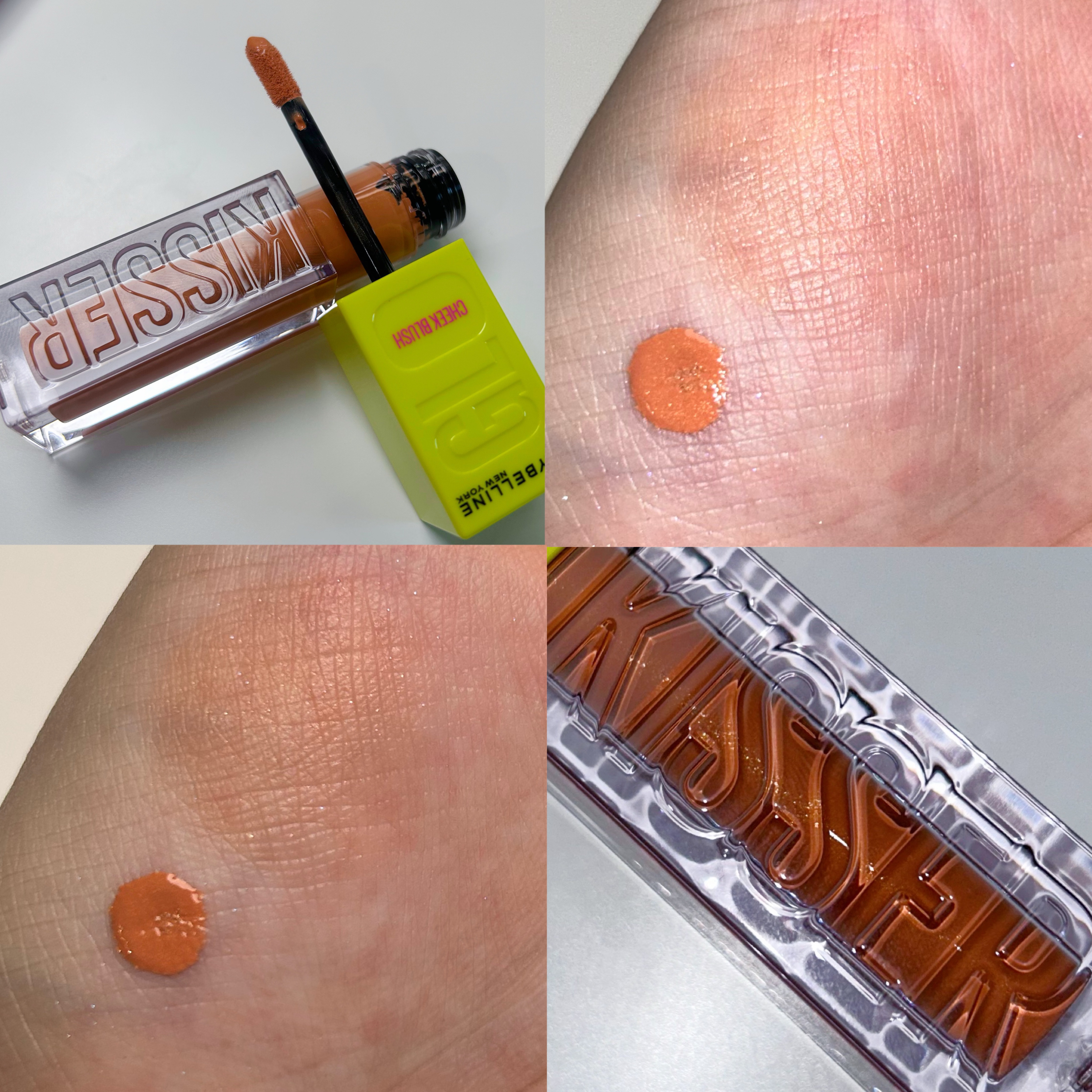 グローキッサー チークブラッシュ／グローキッサー ハイライター 01 初恋のフレッシュコーラル/MAYBELLINE NEW YORK/リキッドチークを使ったクチコミ（2枚目）