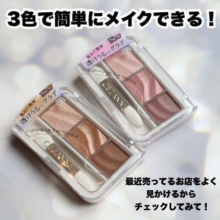 ライティングアップアイシャドウ/CEZANNE/アイシャドウを使ったクチコミ(9枚目)