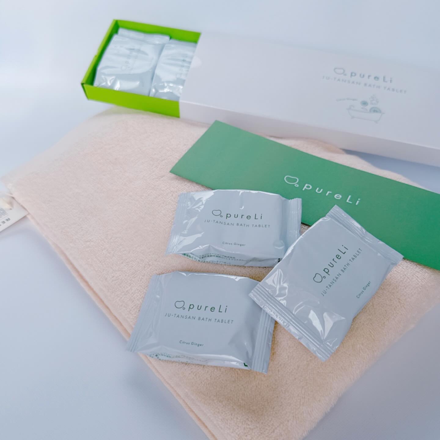 重炭酸バスタブレット/pureLi/炭酸系入浴剤を使ったクチコミ（1枚目）