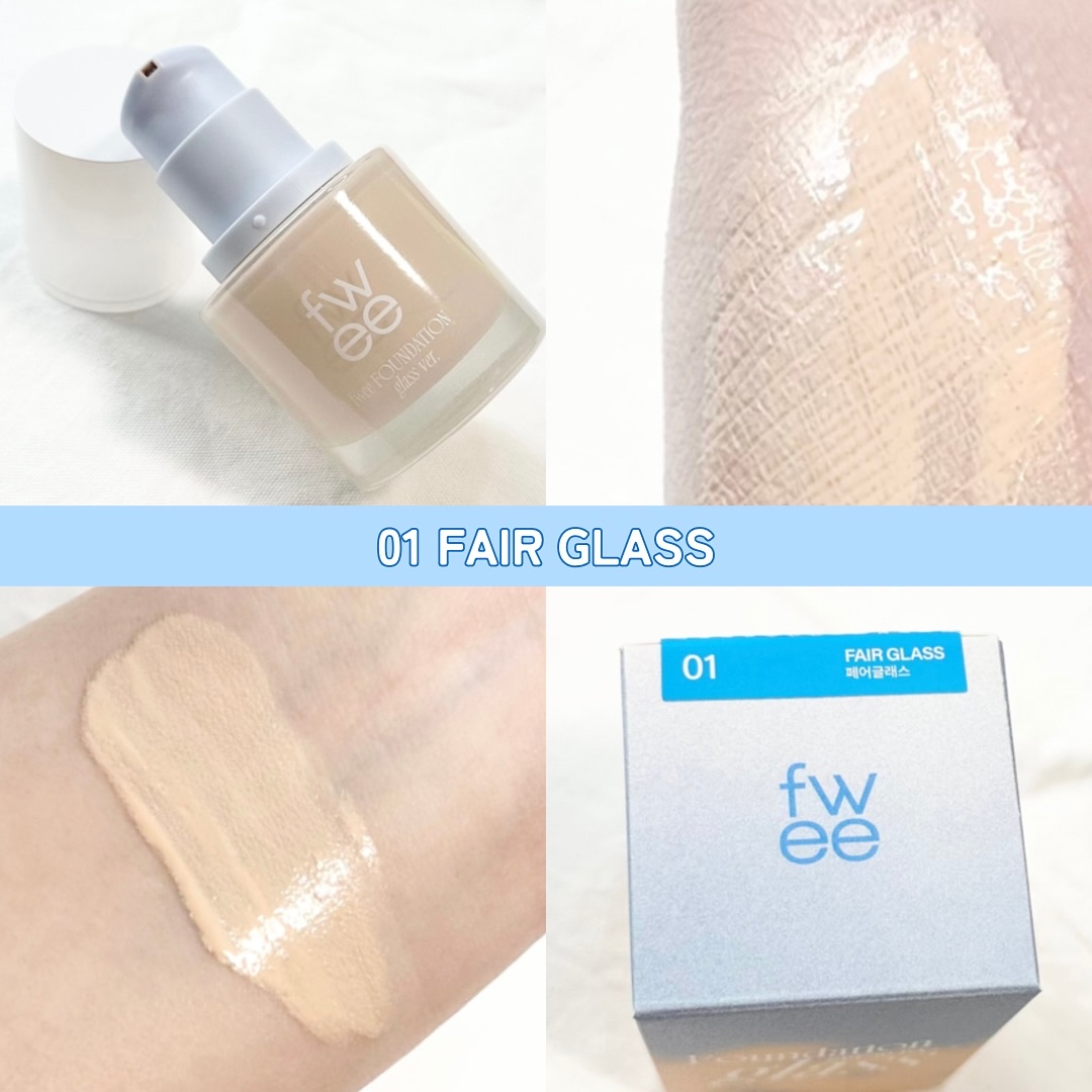 フィーファンデーションガラス/fwee/リキッドファンデーションを使ったクチコミ（2枚目）