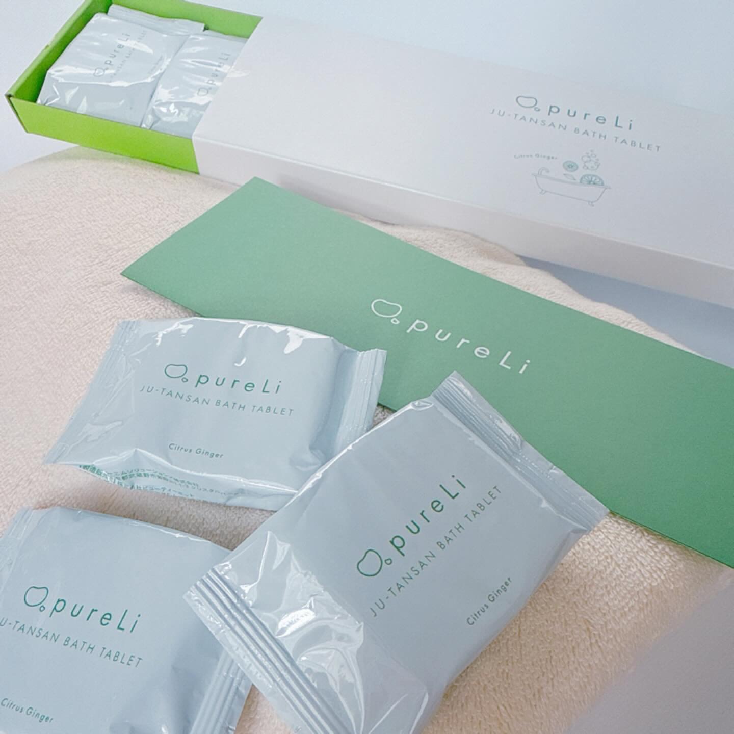 重炭酸バスタブレット/pureLi/炭酸系入浴剤を使ったクチコミ（2枚目）