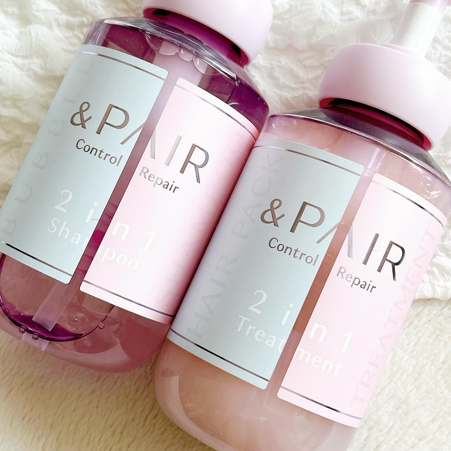 アンドペア コントロール リペア 2in1 シャンプー＆ヘアトリートメント/&PAIR/市販シャンプーを使ったクチコミ（2枚目）