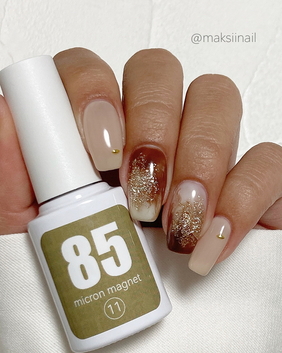 85ミクロンマグネット/ネイル工房/ジェルネイルを使ったクチコミ（2枚目）