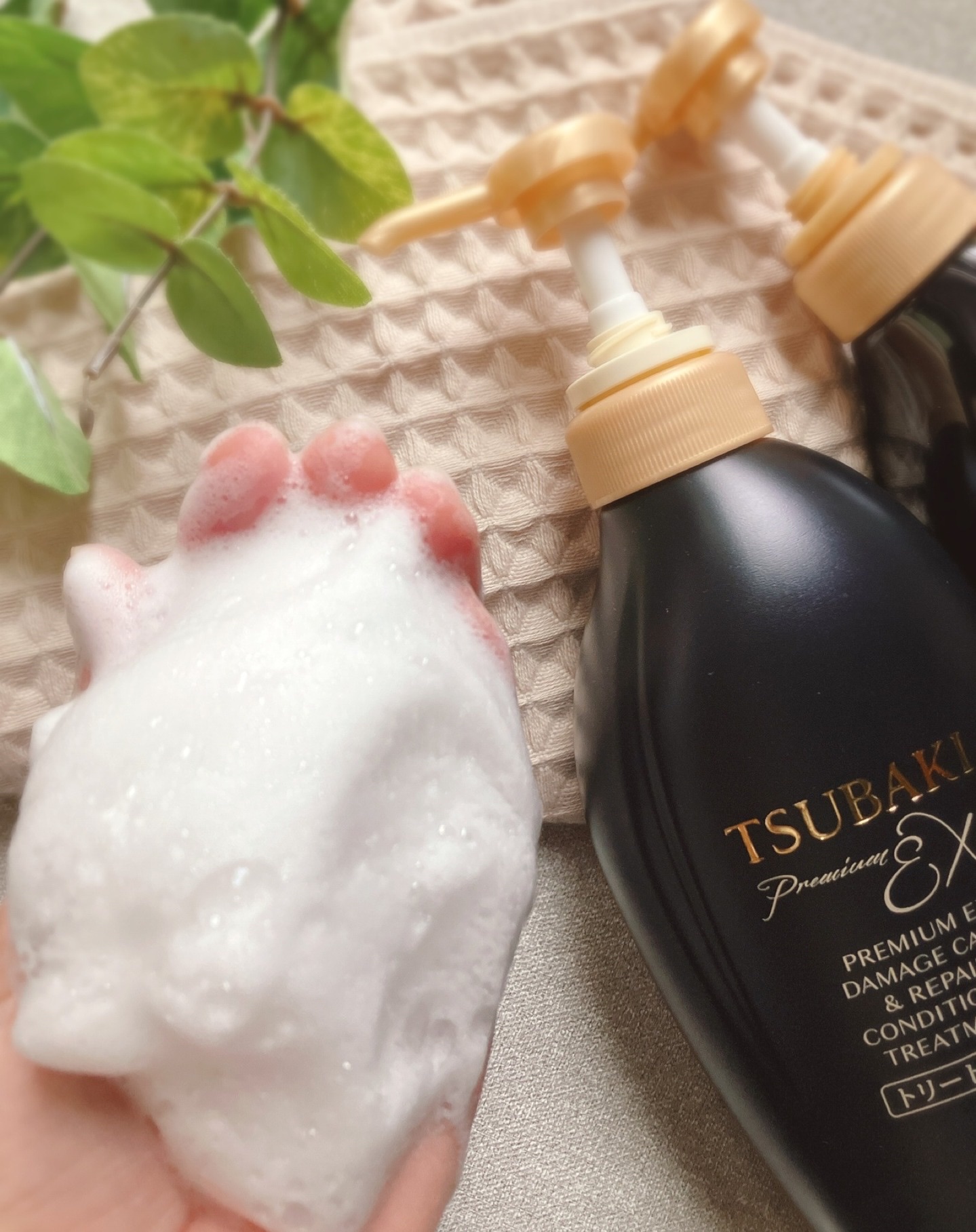 TSUBAKI プレミアムEX ダメージケア＆リペア シャンプー/コンディショナートリートメント/TSUBAKI/シャンプー・コンディショナーを使ったクチコミ（3枚目）