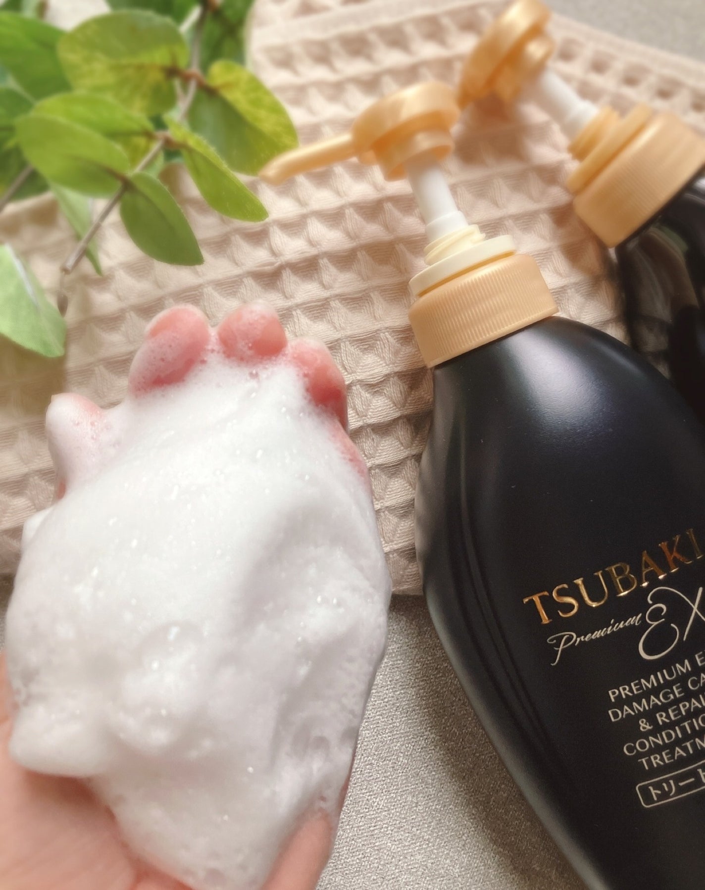 TSUBAKI プレミアムEX ダメージケア&リペア シャンプー/コンディショナートリートメント/TSUBAKI/シャンプー・コンディショナーを使ったクチコミ(3枚目)