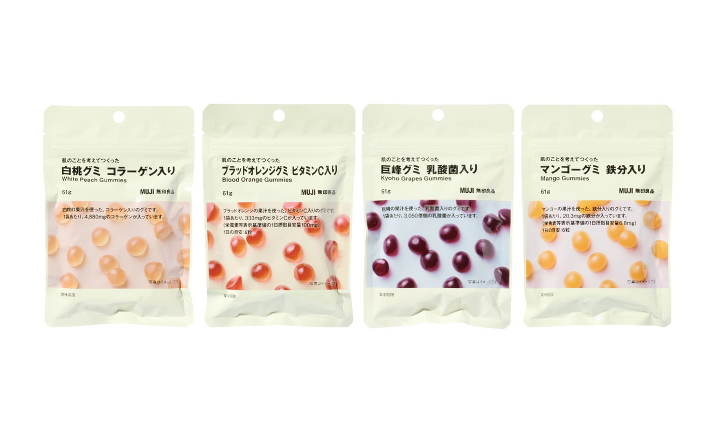 無印良品から「肌のことを考えてつくった」グミ4種が登場!のサムネイル