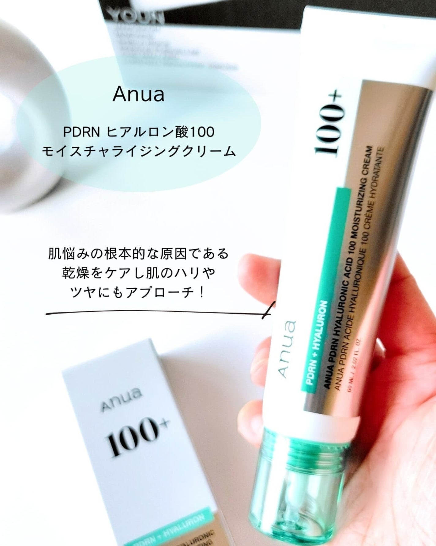 PDRNヒアルロン酸100 モイスチャライジングクリーム/Anua/フェイスクリームを使ったクチコミ(2枚目)