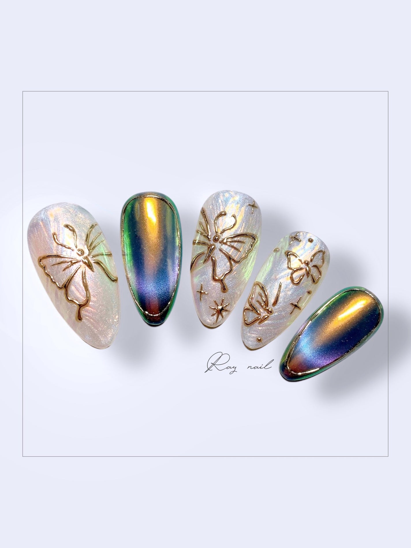 mizuki꙳ネイリスト on LIPS 「蝶々🦋ネイルデザイン✨やり方はこちら👇https://lips..」(2枚目)