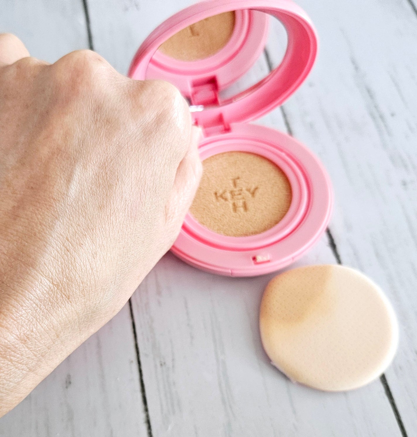 ピンクマグネットクッション/KEYTH/クッションファンデーションを使ったクチコミ(5枚目)