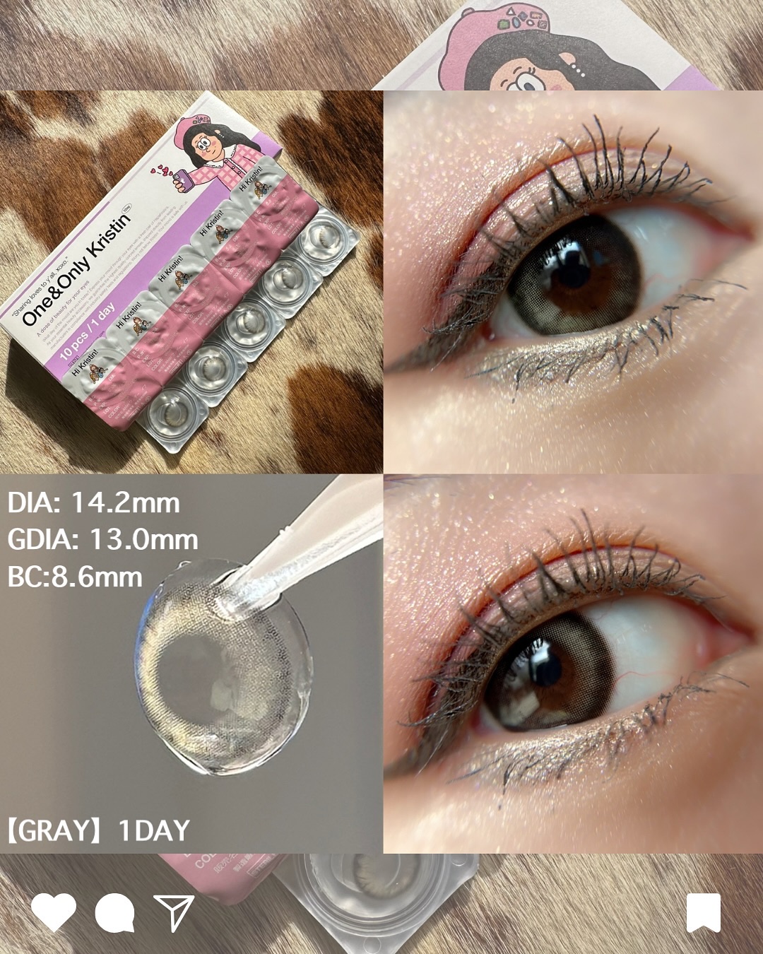ワンアンドオンリークリスティン/Hapa kristin/カラーコンタクトレンズを使ったクチコミ（2枚目）