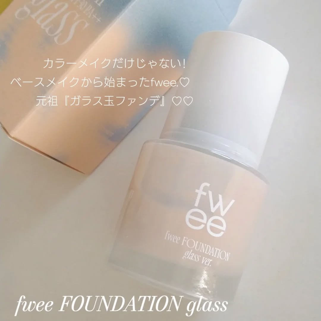 フィーファンデーションガラス 02 ピーチガラス/fwee/リキッドファンデーションを使ったクチコミ（1枚目）