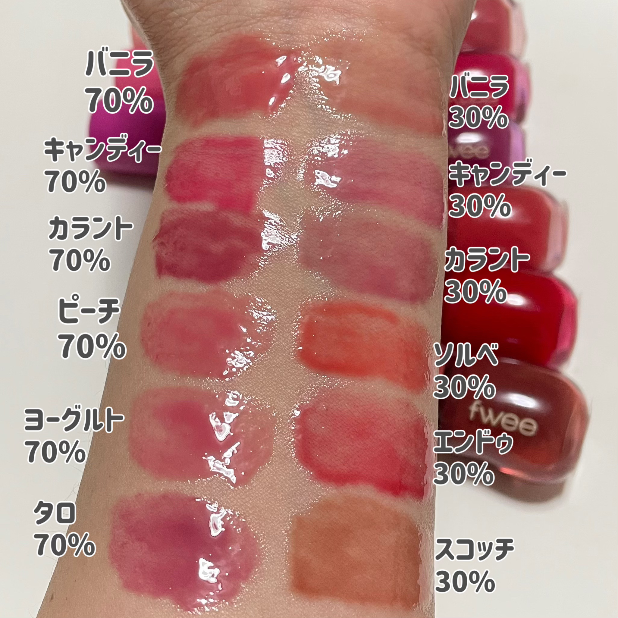 フィー 3Dボリューミンググロス/fwee/リップグロスを使ったクチコミ（2枚目）