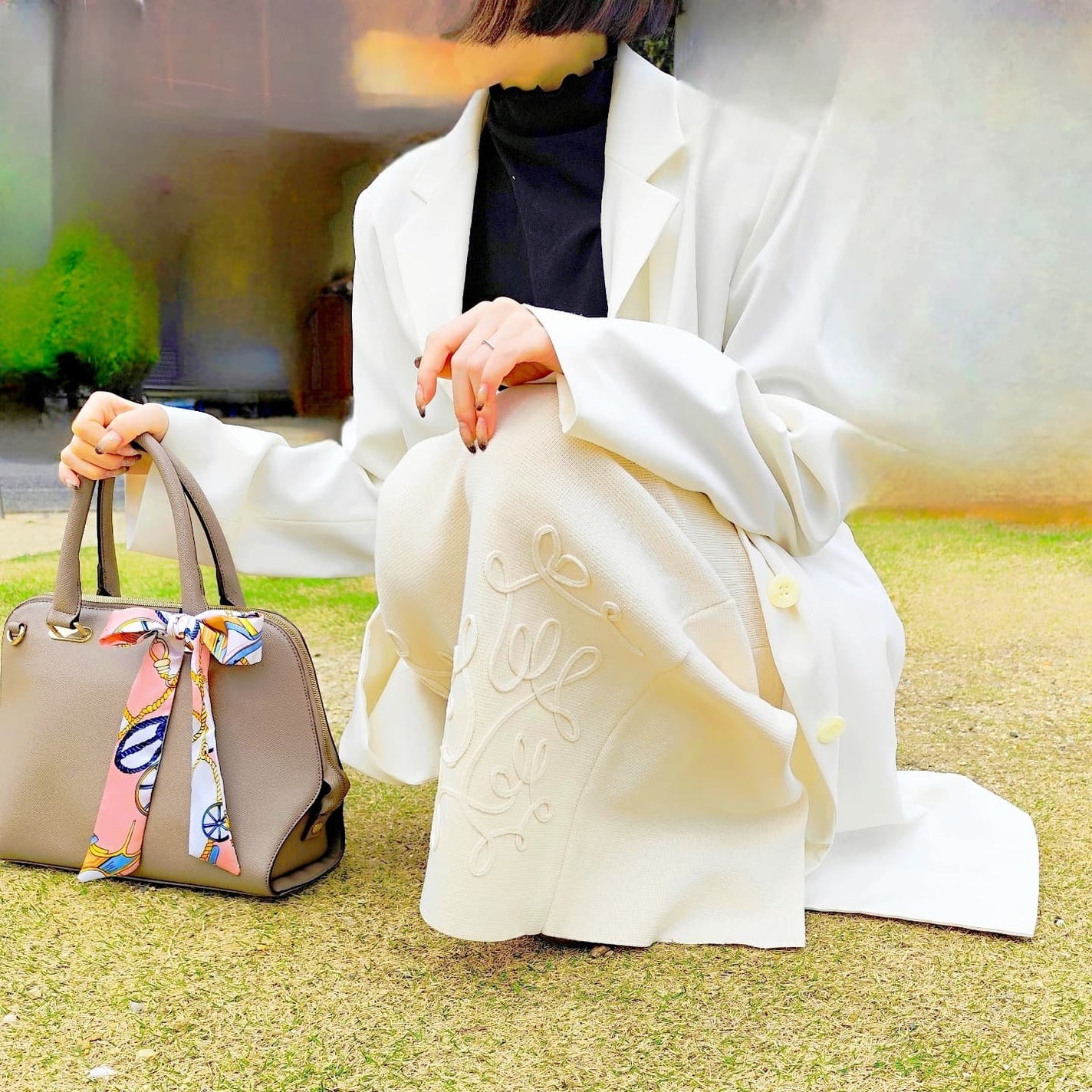 あお on LIPS 「今日のお洋服👗👒💞4月になったけどまだまだ寒いから、ふりっとし..」(1枚目)