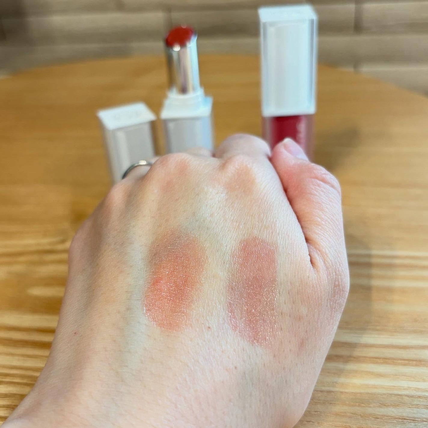 キヌケアグローアップ グリーム/shu uemura/口紅を使ったクチコミ(9枚目)