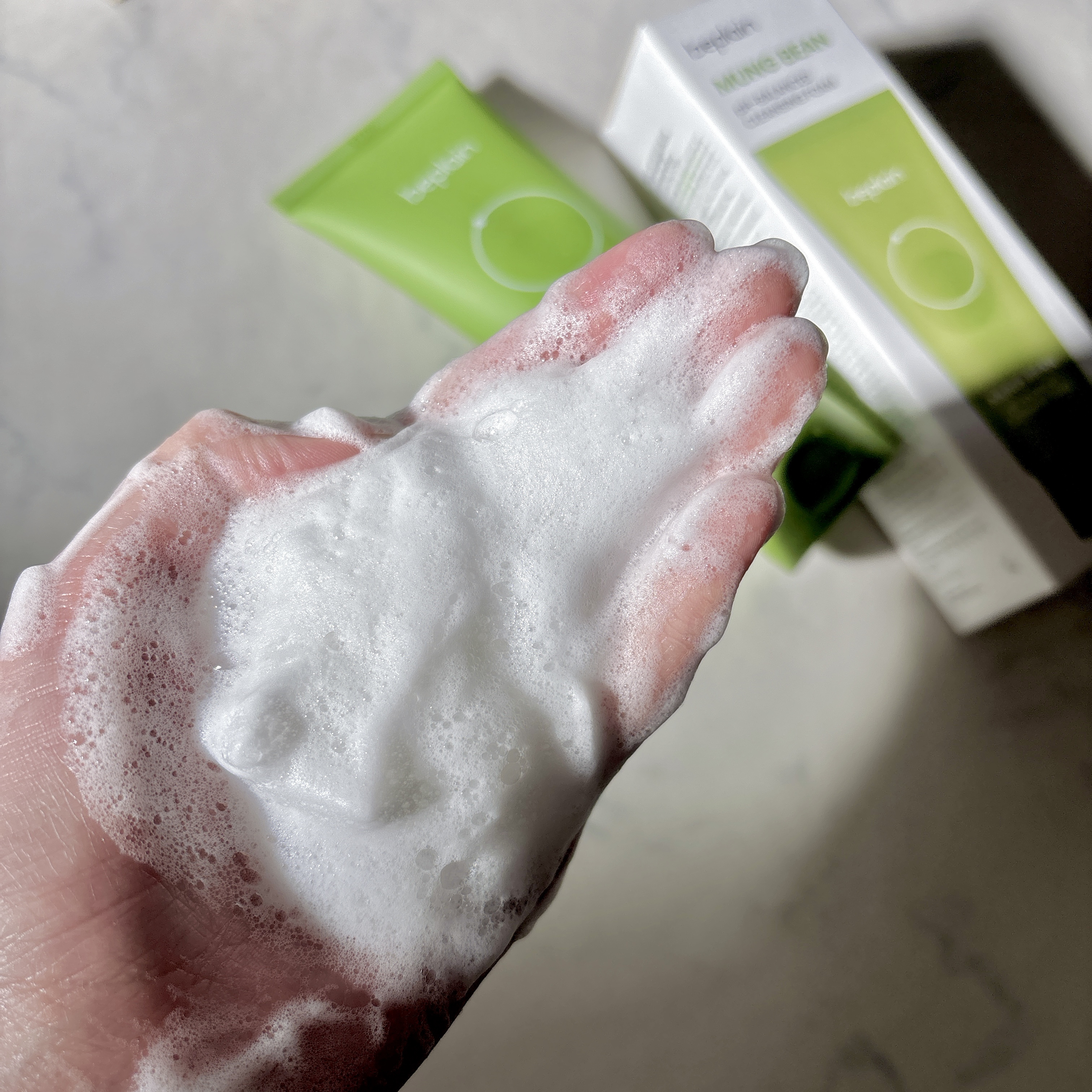 緑豆弱酸性洗顔フォーム/beplain/洗顔フォームを使ったクチコミ（2枚目）