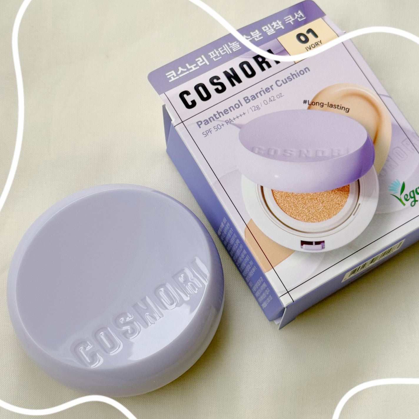 パンテノールバリアクッション/COSNORI/クッションファンデーションを使ったクチコミ(4枚目)