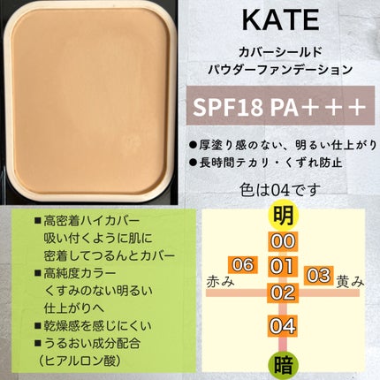 ケイト カバーシールド パウダーファンデーション/KATE/パウダーファンデーションを使ったクチコミ(2枚目)