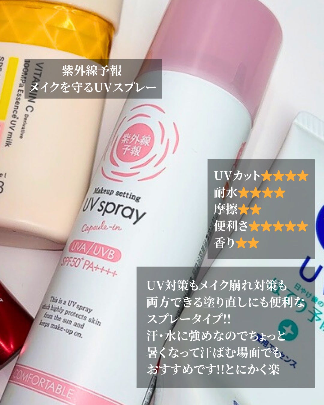 紫外線予報 メイクを守るUVスプレーM/紫外線予報/日焼け止めミスト・スプレーを使ったクチコミ(3枚目)