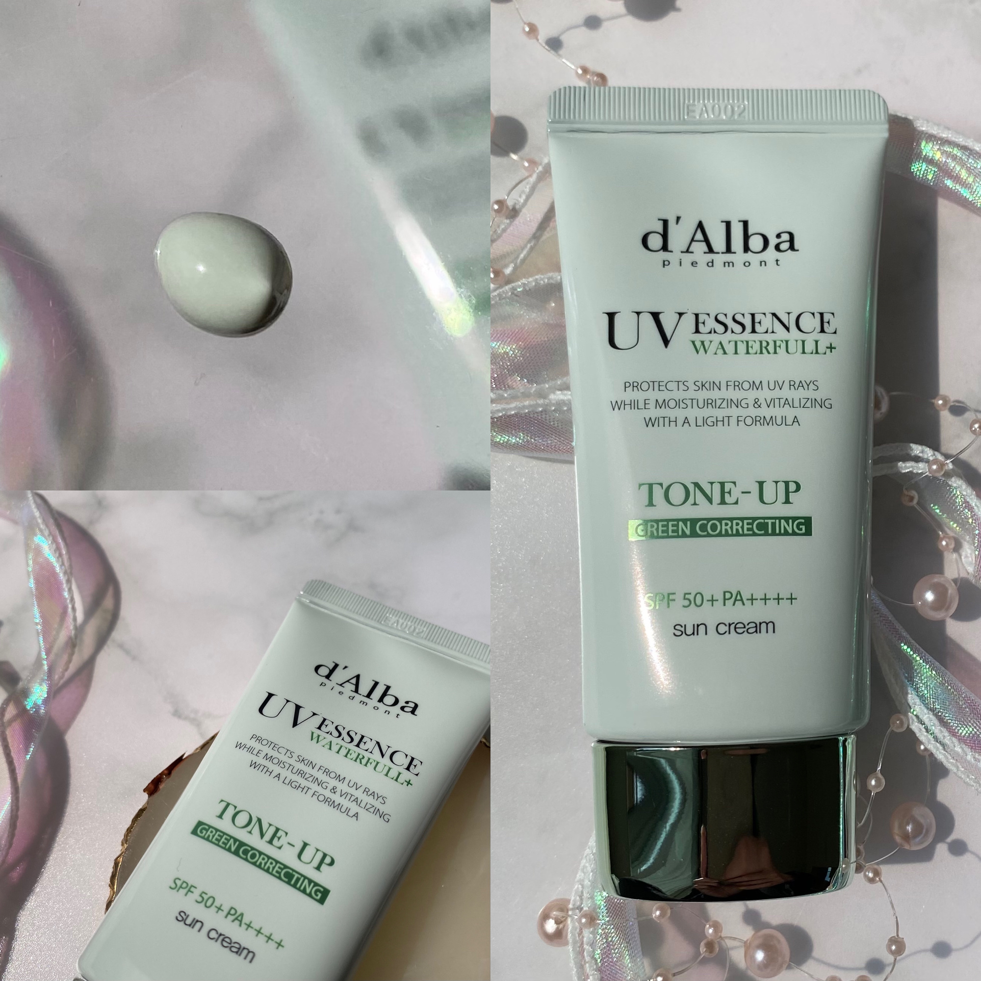 クリーンティーツリーリポソームトーンアップサンクリーム（グリーン）/ダルバ/日焼け止めクリームを使ったクチコミ（3枚目）