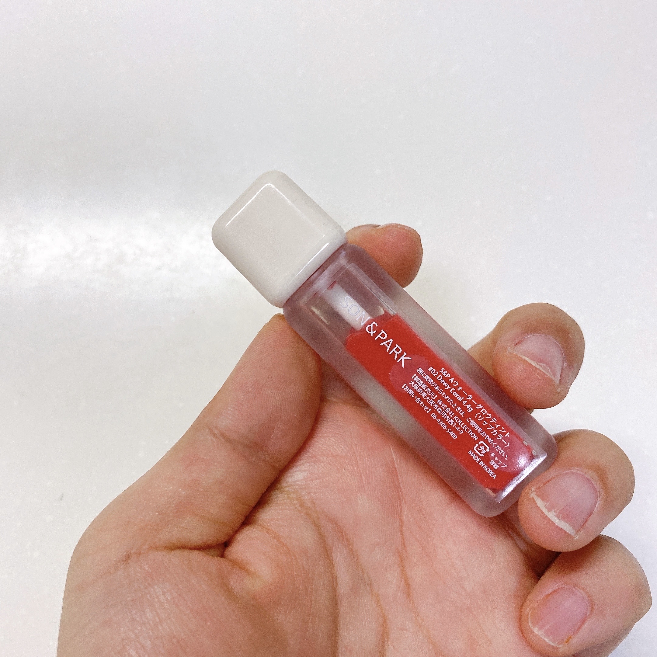 Arti Water Glow Tint #03 Fairy Pink/SON&PARK/口紅を使ったクチコミ（3枚目）