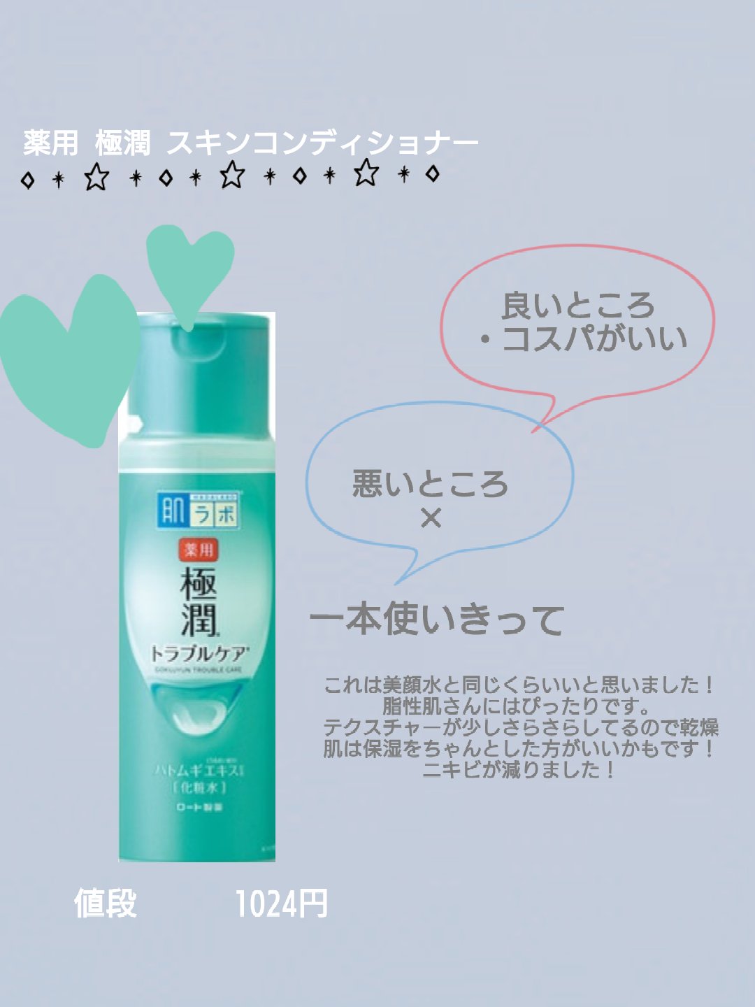 薬用 極潤 スキンコンディショナー/肌ラボ/化粧水を使ったクチコミ（3枚目）