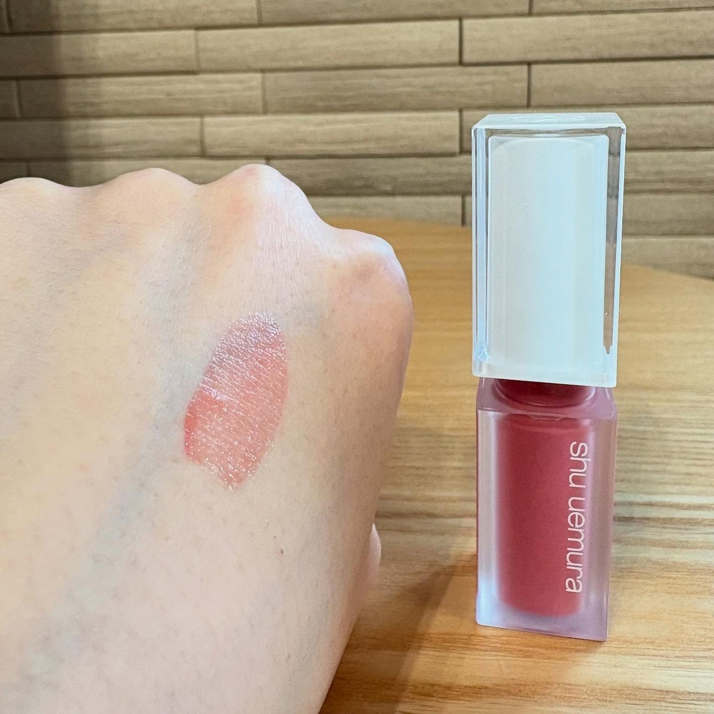 キヌケアグローアップ グリーム/shu uemura/口紅を使ったクチコミ(5枚目)