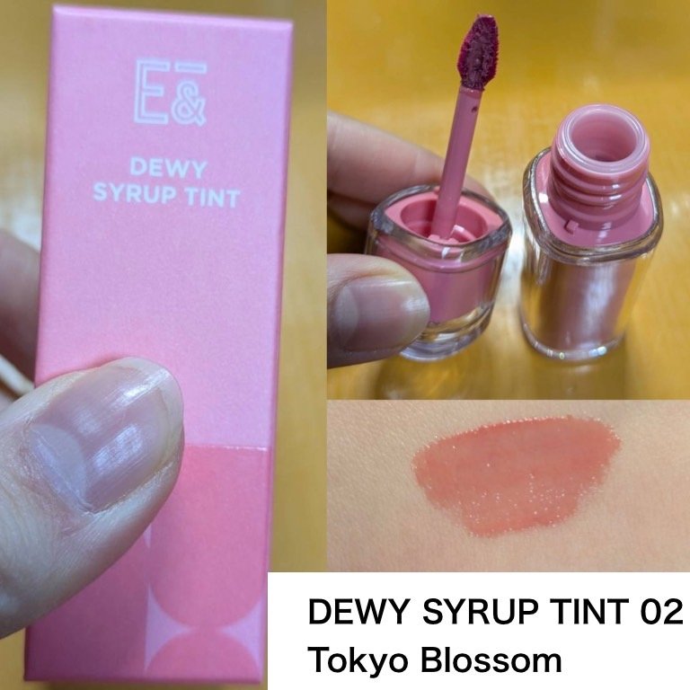 Dewy Syrup Tint 02 TOKYO BLOSSOM/EITHER＆/口紅を使ったクチコミ（1枚目）