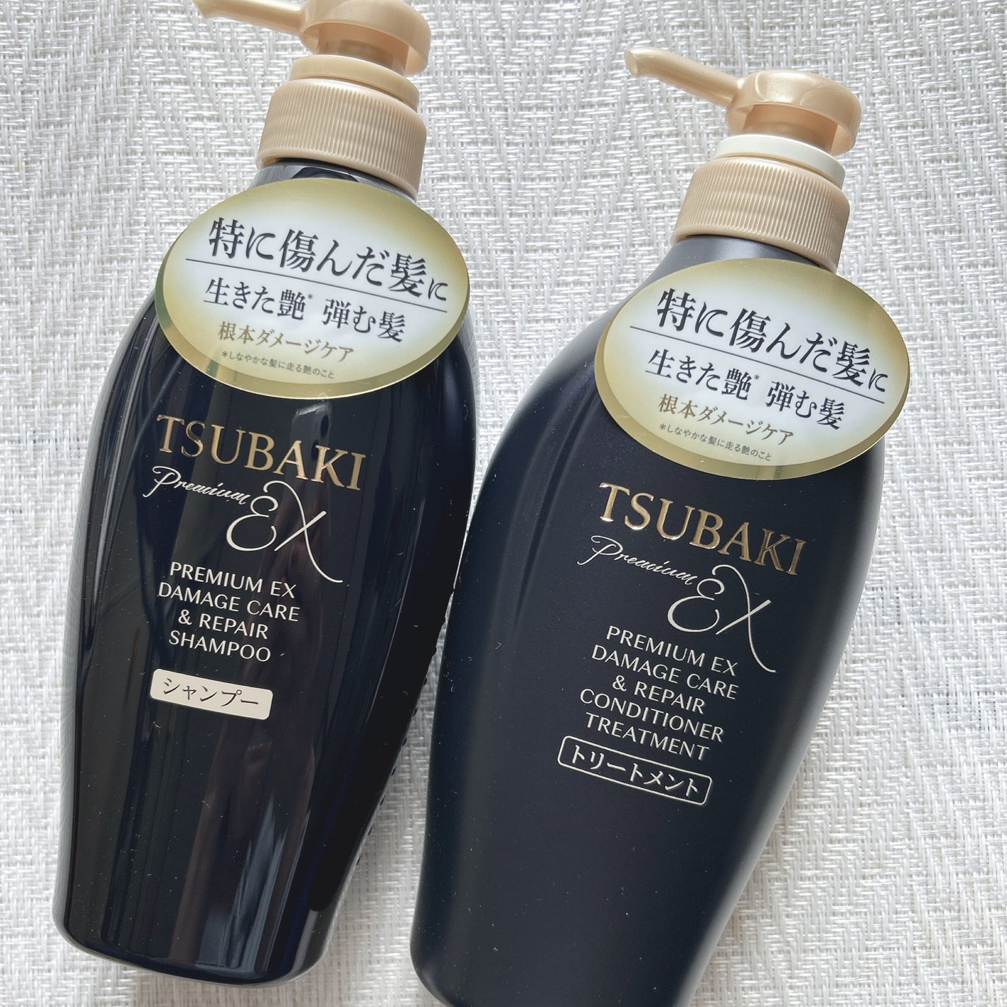 TSUBAKI プレミアムEX ダメージケア&リペア シャンプー/コンディショナートリートメント/TSUBAKI/シャンプー・コンディショナーを使ったクチコミ(1枚目)