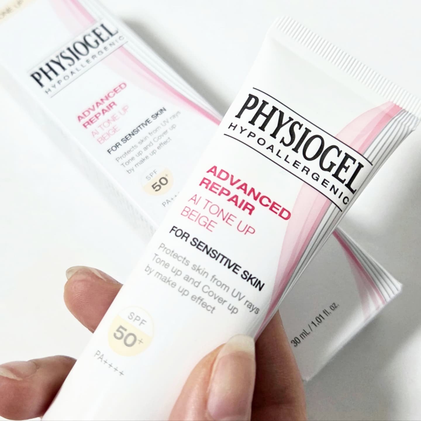 アドバンスドリペア　ＡＩトーンアップ　ベージュ/PHYSIOGEL/日焼け止めクリームを使ったクチコミ（1枚目）