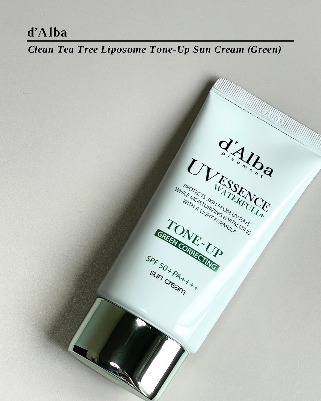 クリーンティーツリーリポソームトーンアップサンクリーム（グリーン）/ダルバ/日焼け止めクリームを使ったクチコミ（1枚目）