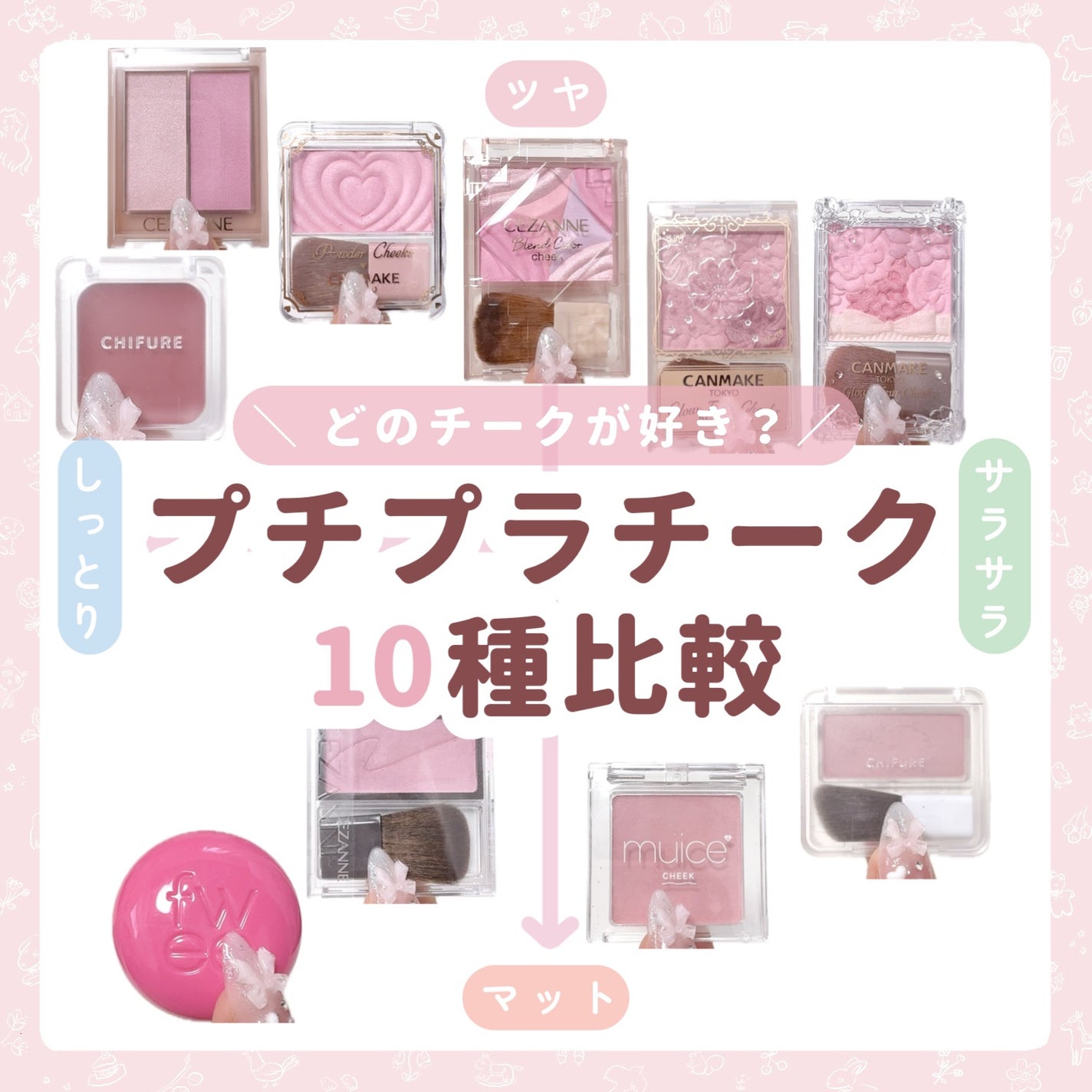 グロウフルールチークス/キャンメイク/パウダーチークを使ったクチコミ(1枚目)