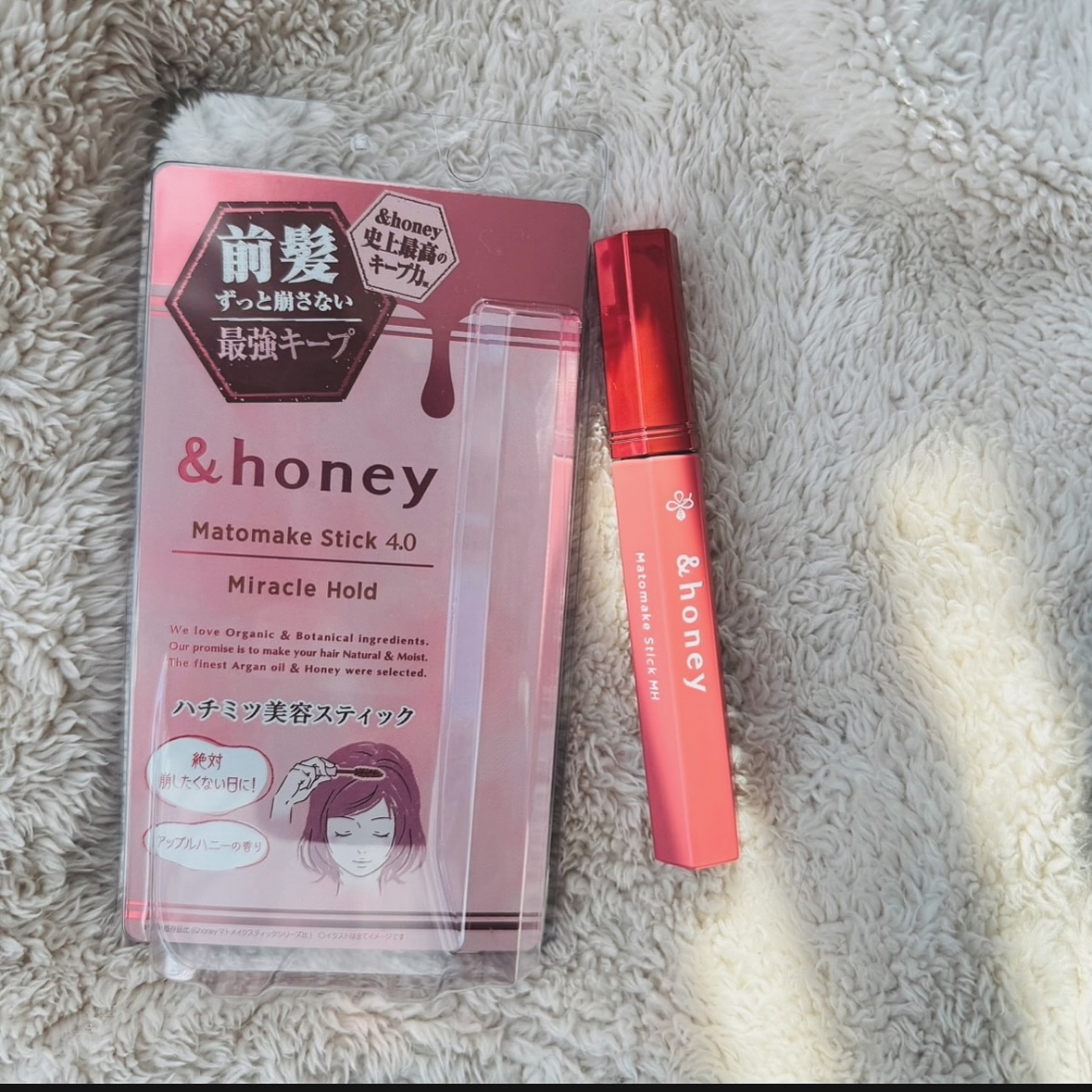 アンドハニー マトメイク スティック ミラクルホールド4.0/&honey/ヘアジェルを使ったクチコミ（1枚目）