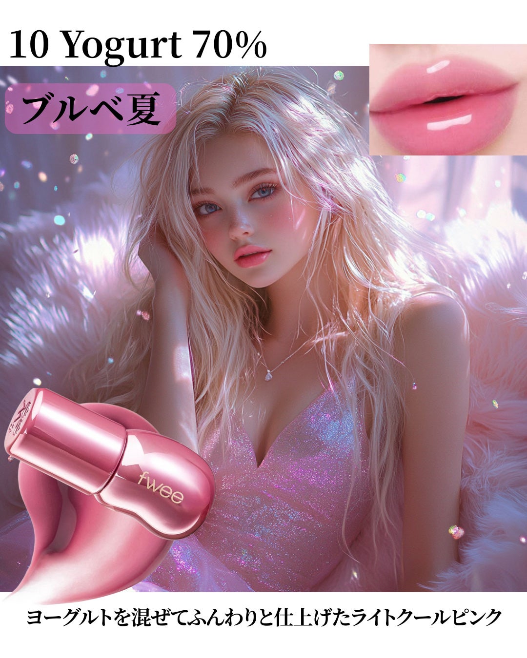 フィー 3Dボリューミンググロス/fwee/リップグロスを使ったクチコミ(6枚目)