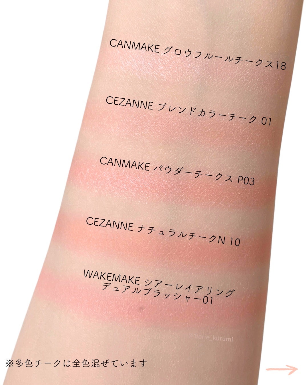 グロウフルールチークス/キャンメイク/パウダーチークを使ったクチコミ(4枚目)