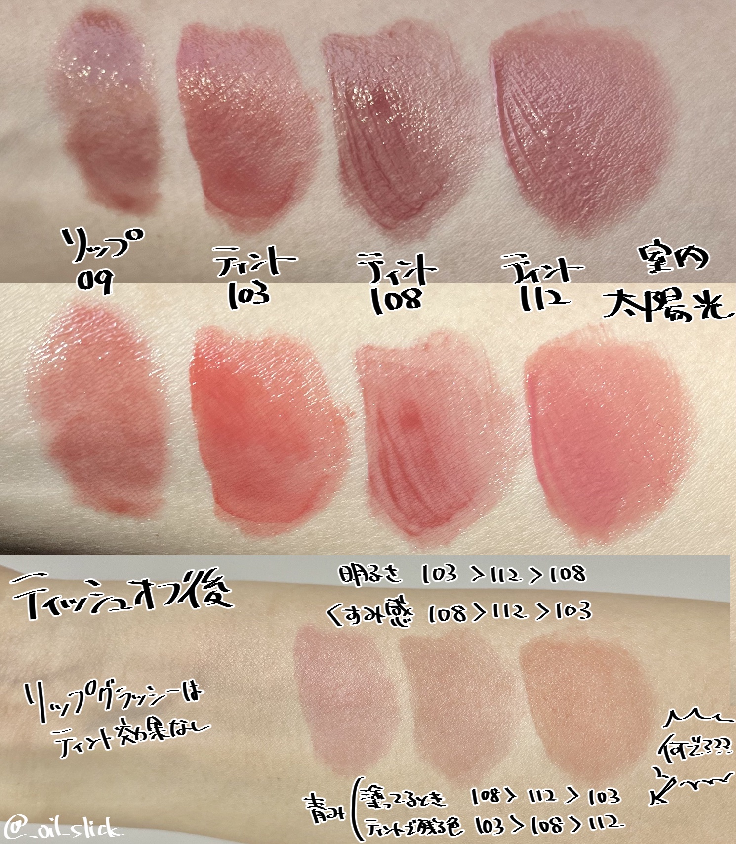 ノンセクショングローリーティント 103 メロウグロー(MELLOW GLOW)/EQUMAL/リップティントを使ったクチコミ（3枚目）