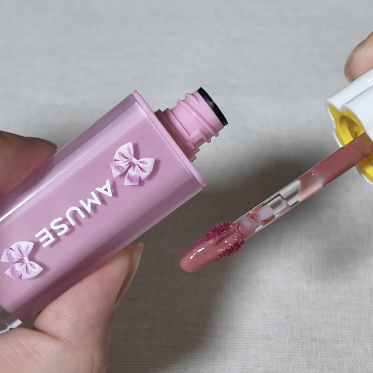 デューティント 東京ローズ（バレリーナ限定エディション）/AMUSE/リップティントを使ったクチコミ（2枚目）