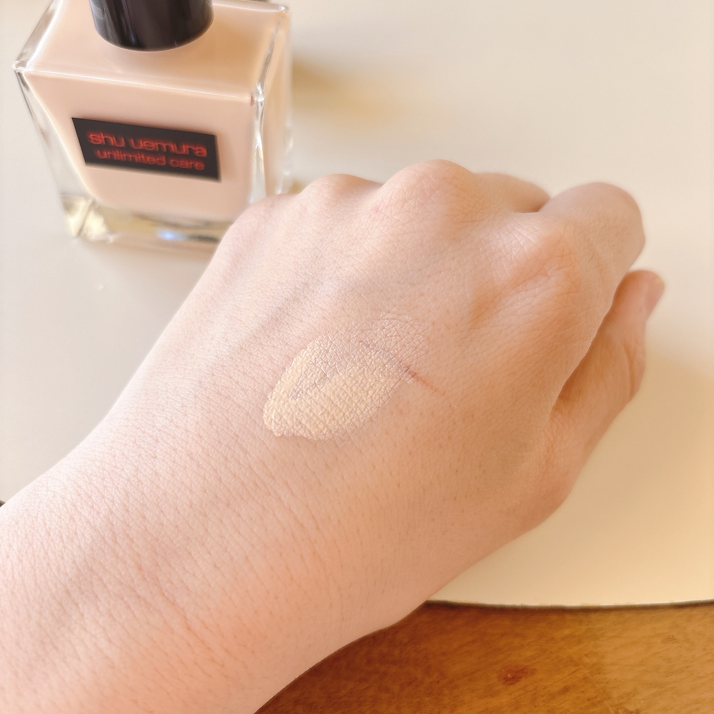 アンリミテッド ケア ツヤ セラム ファンデーション/shu uemura/リキッドファンデーションを使ったクチコミ（3枚目）