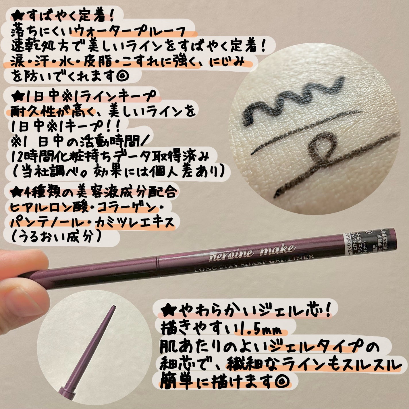 ヒロインメイク ロングステイ シャープジェルライナーN/ヒロインメイク/ジェルアイライナーを使ったクチコミ(2枚目)