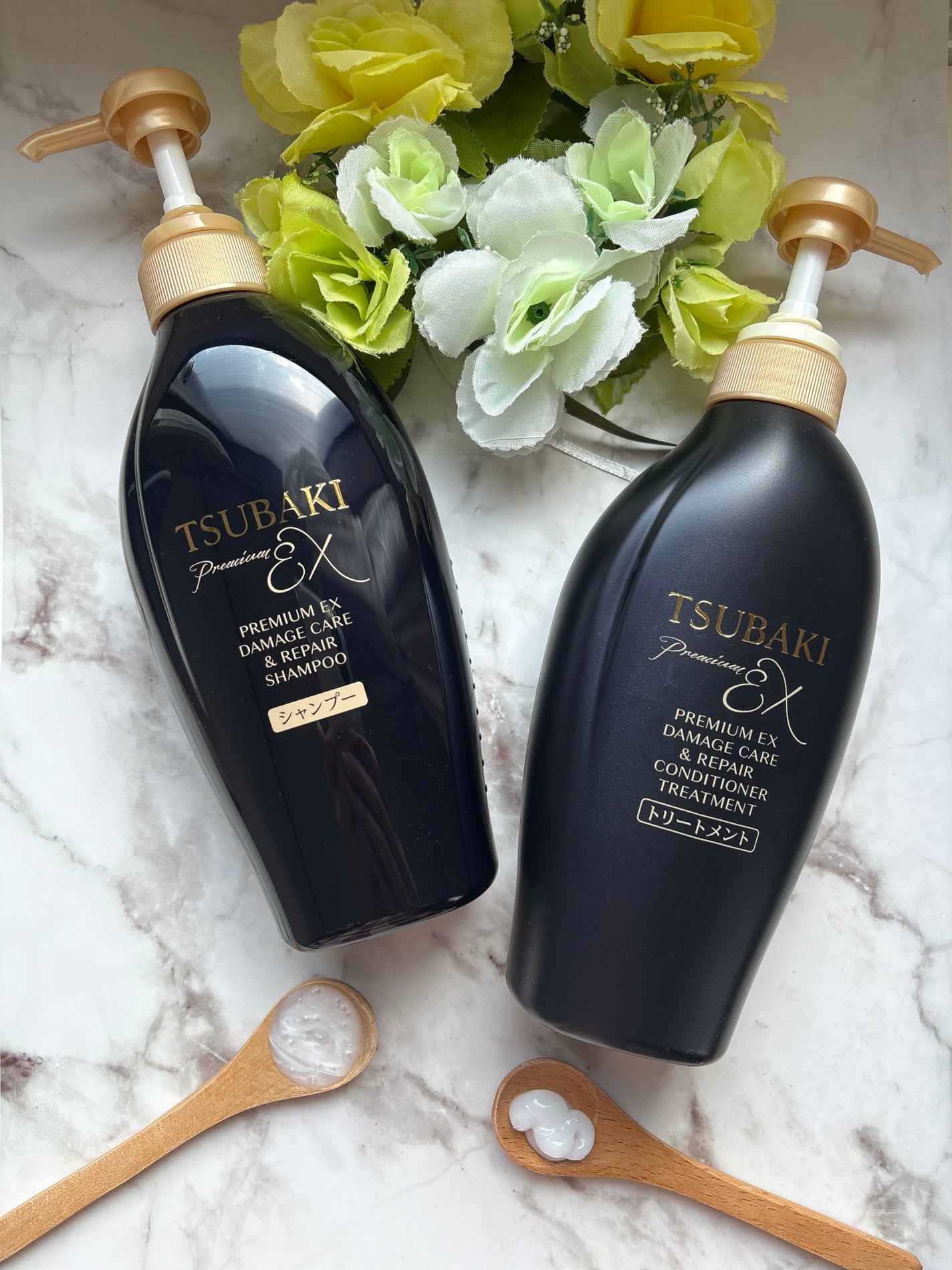 TSUBAKI プレミアムEX ダメージケア&リペア シャンプー/コンディショナートリートメント/TSUBAKI/シャンプー・コンディショナーを使ったクチコミ(1枚目)