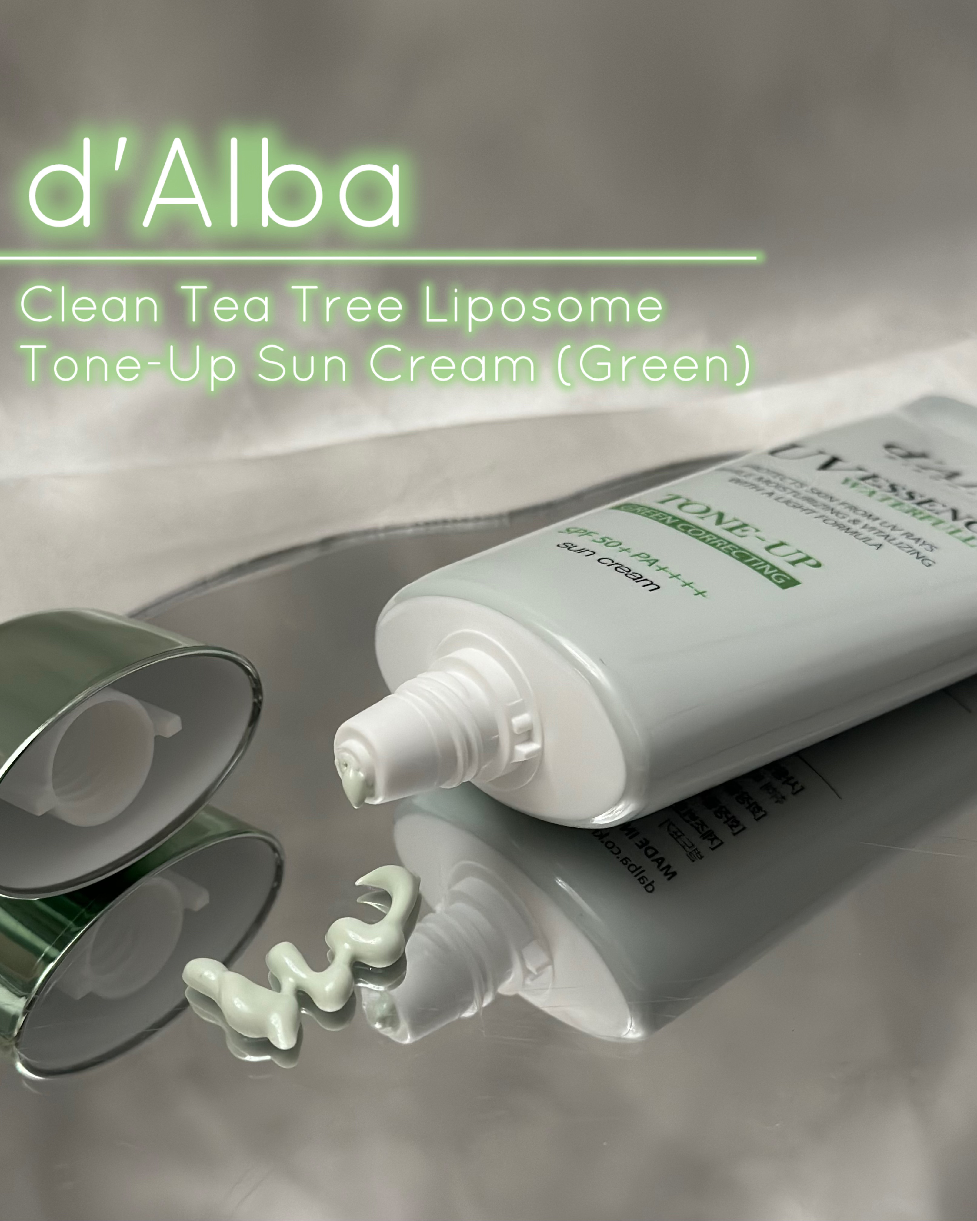 クリーンティーツリーリポソームトーンアップサンクリーム（グリーン）/ダルバ/日焼け止めクリームを使ったクチコミ（1枚目）
