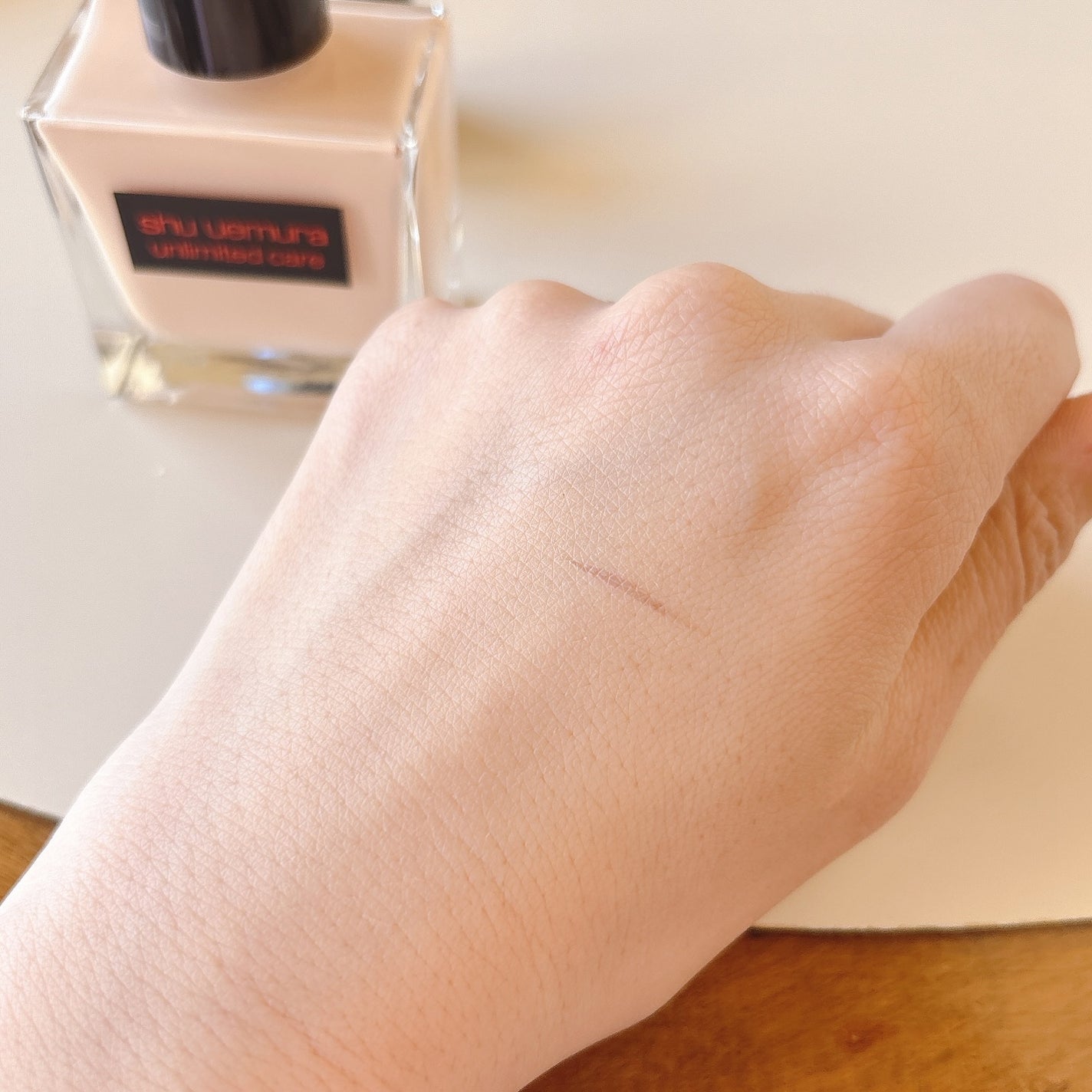 アンリミテッド ケア ツヤ セラム ファンデーション/shu uemura/リキッドファンデーションを使ったクチコミ(4枚目)