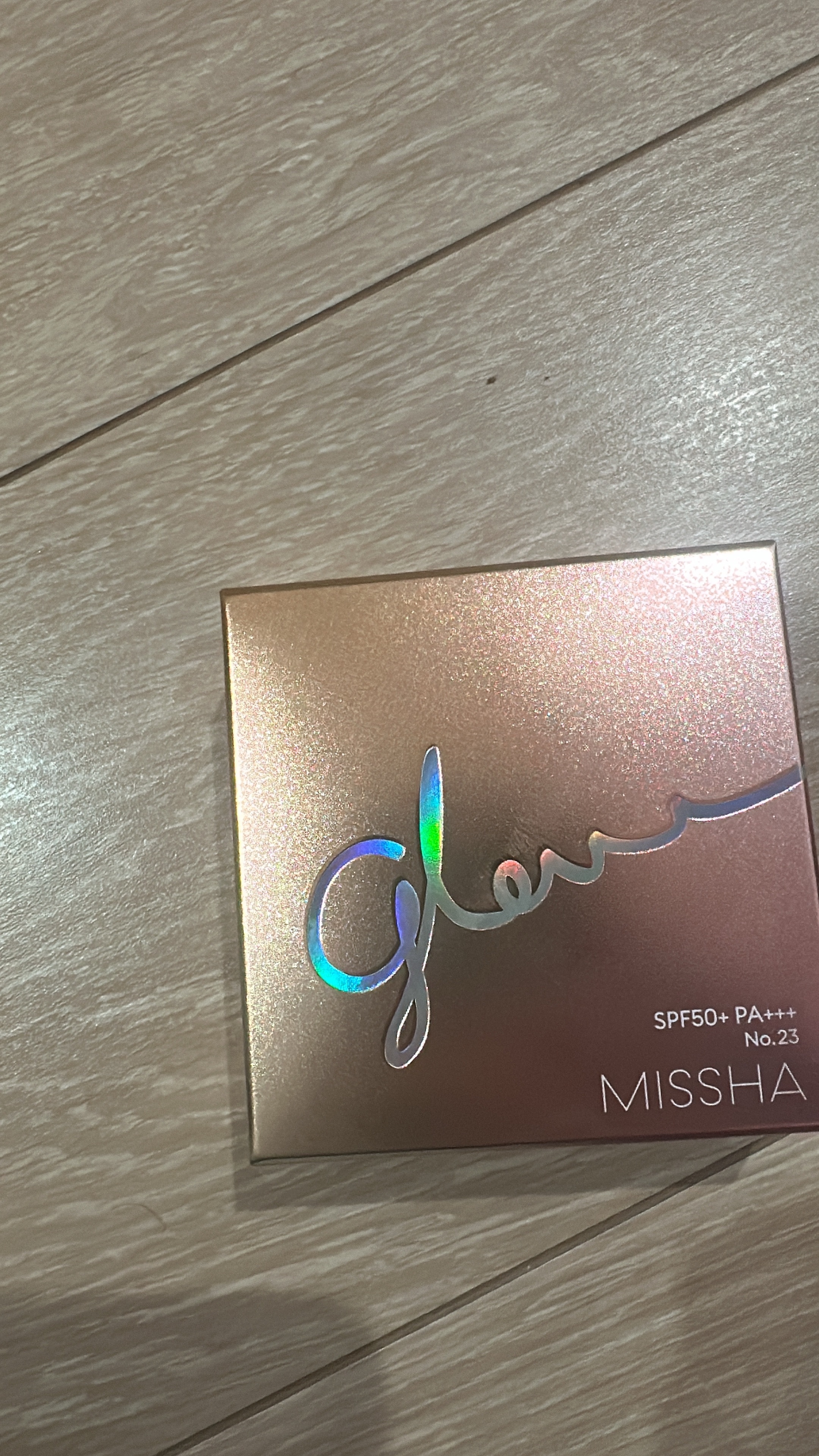 グロウ クッション ライト ＜ライトタイプ＞ NO.23　自然なミディアムベージュ/MISSHA/クッションファンデーションを使ったクチコミ（1枚目）