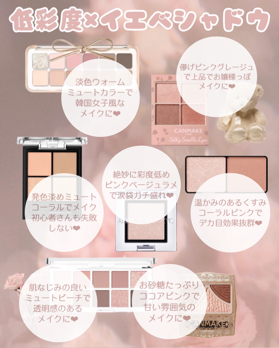 ジューシーピュアアイズ/キャンメイク/アイシャドウパレットを使ったクチコミ（3枚目）