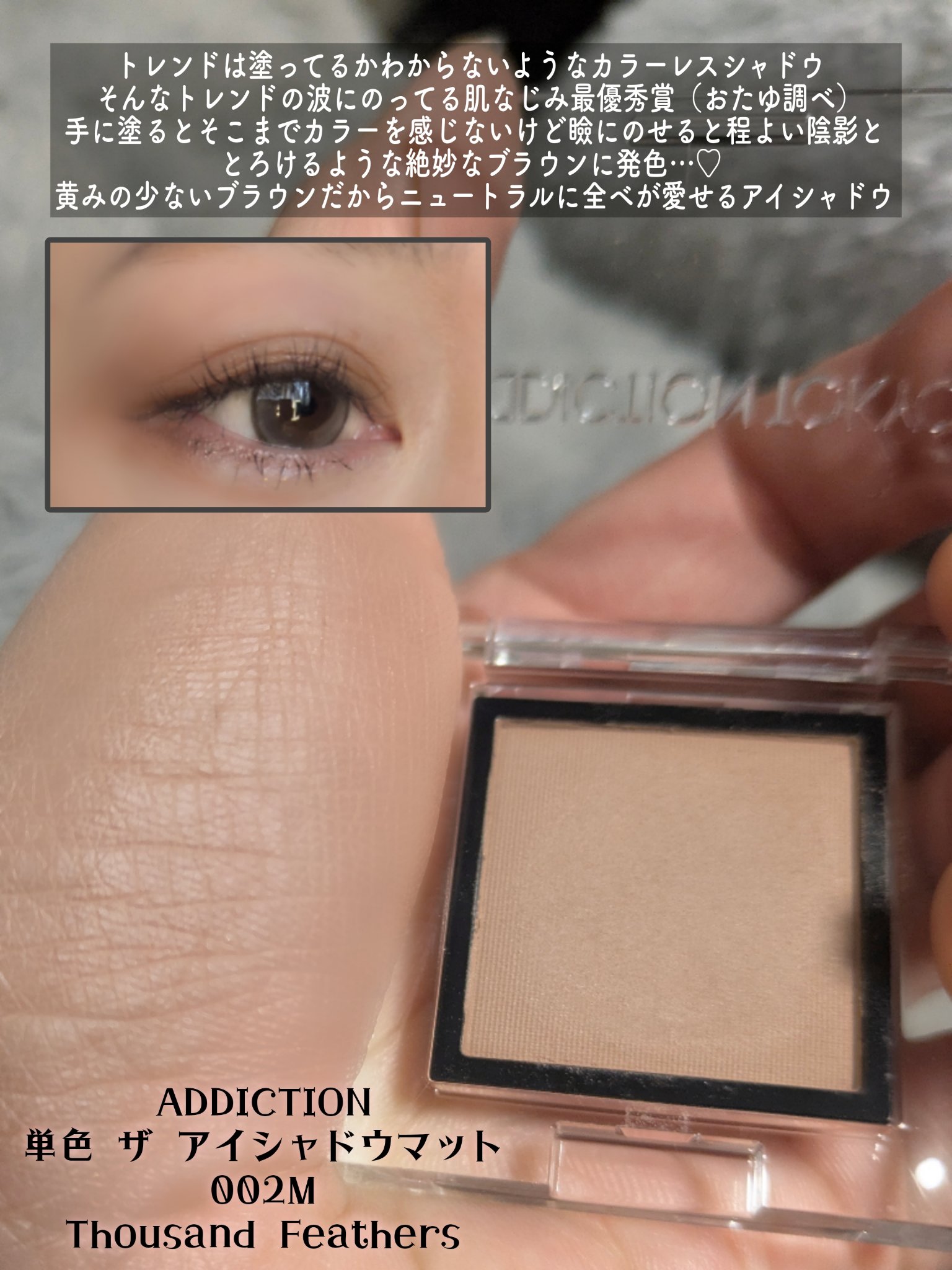 アディクション ザ アイシャドウ マット/ADDICTION/単色アイシャドウを使ったクチコミ（2枚目）