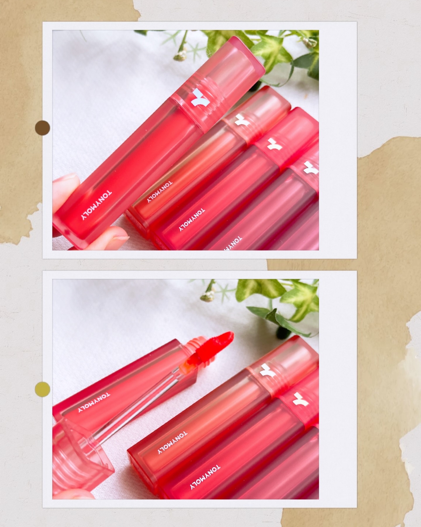 チークトーン リップ＆チーク デュオバーム/TONYMOLY/口紅を使ったクチコミ（2枚目）