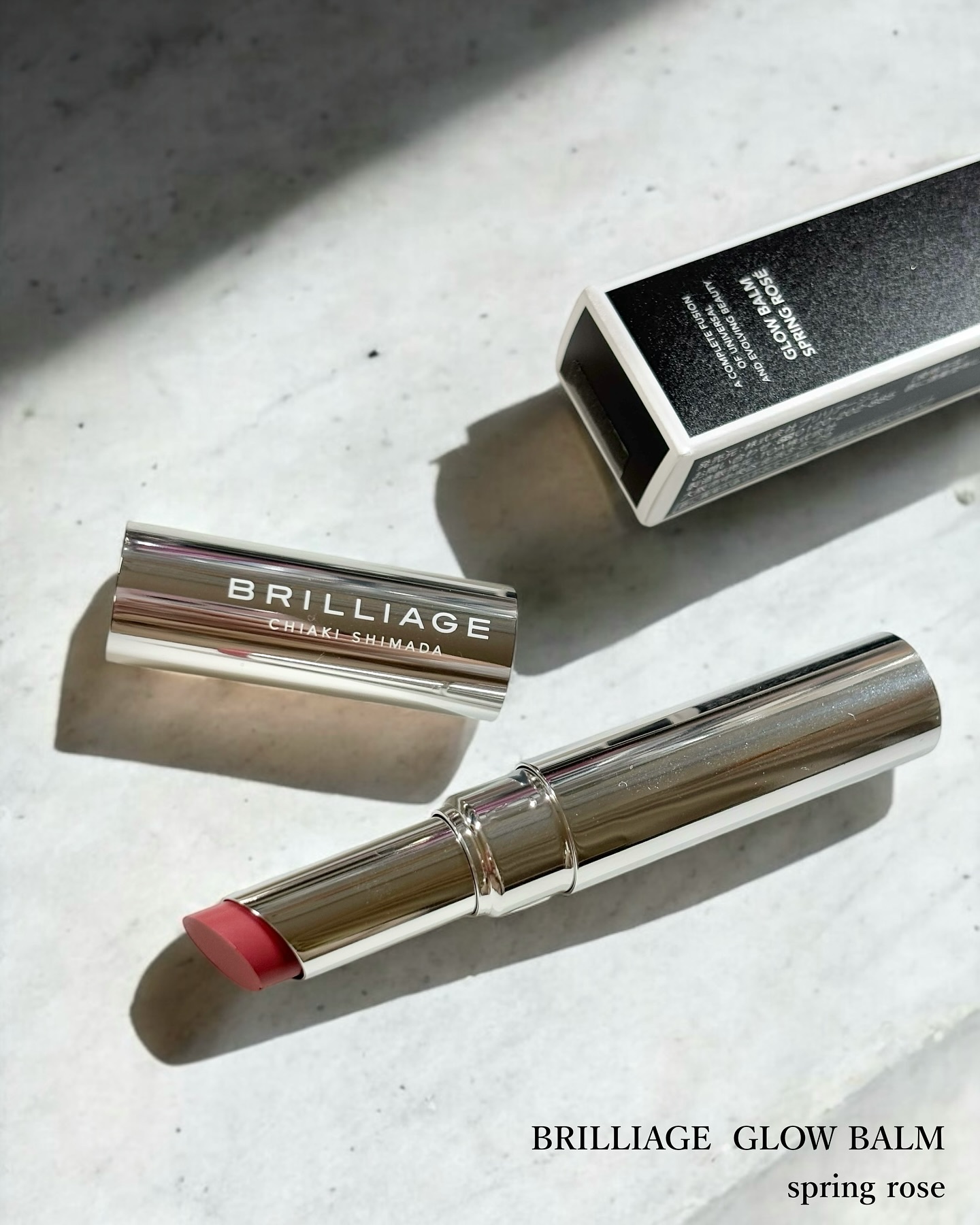 グロウバーム スプリングロゼ/ブリリアージュ/口紅を使ったクチコミ（2枚目）